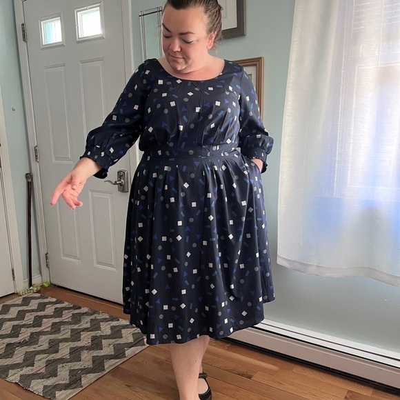 eShakti Fully Lined Confetti Fancy Dress with Pockets Size 2X 20W - Picture 14 of 14